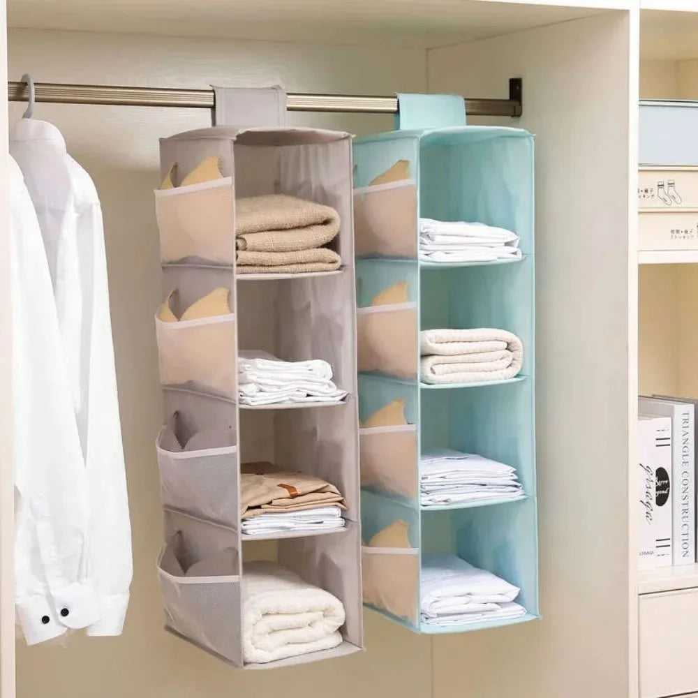 Multi-Layer Hanging Wardrobe Organizer – Non-Woven Storage Bag Wardrobe Hanging Organizer Babs