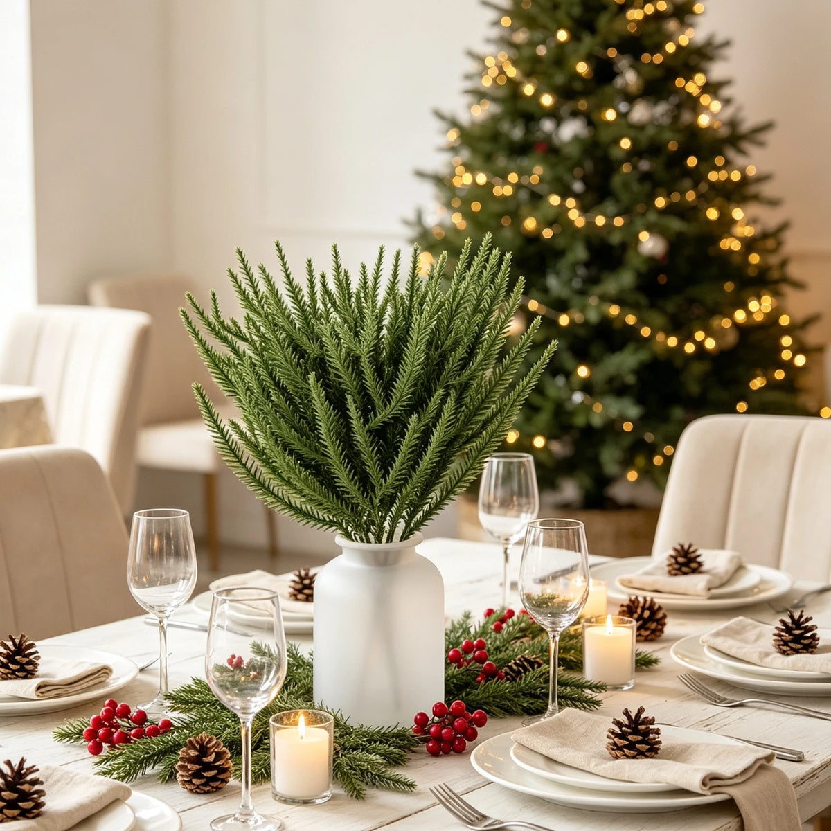 12/24pcs Artificial Pine Needle Picks – Holiday & Fall Decor Artificial Pine Picks Babs