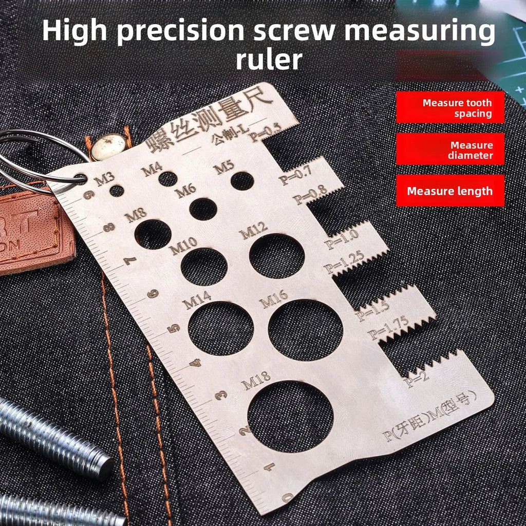 M3-M18 Stainless Steel Thread Checker & Screw Pitch Gauge Thread Pitch Gauge Babs