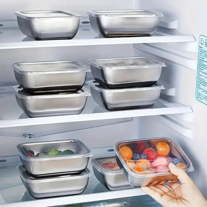 Stainless Steel Sealed Food Storage Containers – Stackable Food Storage Container Babs