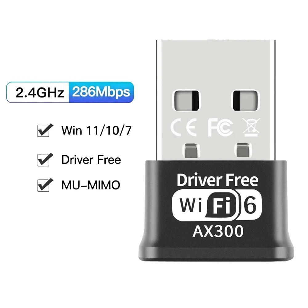 KEBIDUMEI WiFi 6 Bluetooth 5.4 USB Adapter AX600 Dual Band USB WiFi Adapter Babs AX300 No BT
