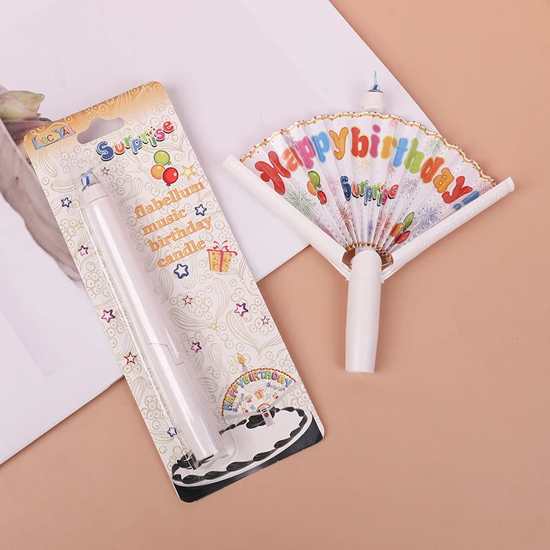 Surprise Fan Birthday Candles – Kids Cake Topper, 1/2/3pcs Birthday Cake Candles Babs