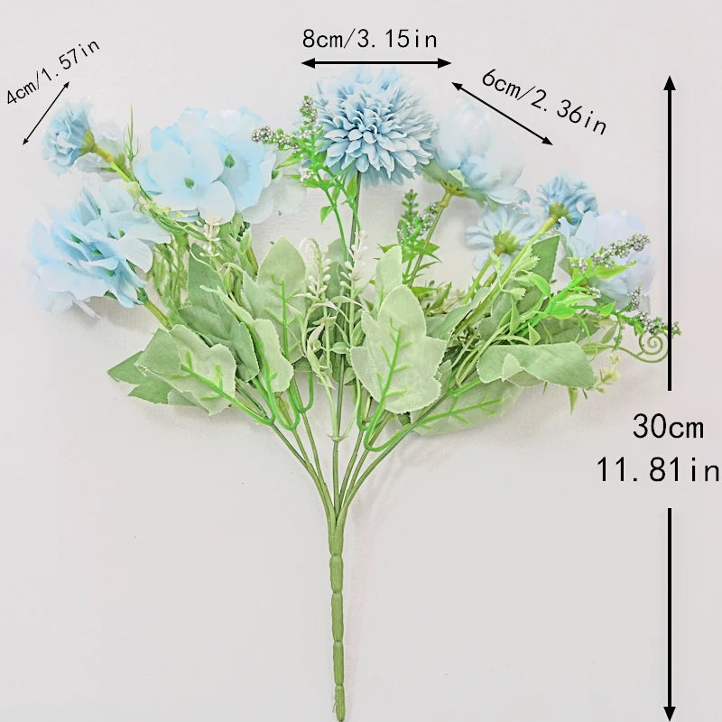 Silk Peony & Hydrangea Artificial Flower Bouquet | Home Décor Artificial Flower Bouquet Babs