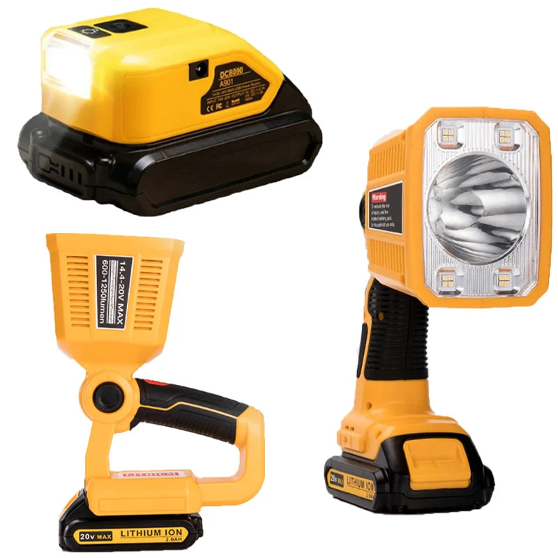 LED Worklight for Dewalt 18/20V Battery – 1250 Lumen Cordless LED Work Light Babs