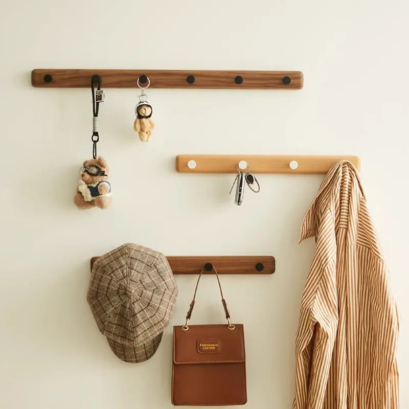 Minimalist Wooden Wall Coat Rack – 8 Hooks, 15kg Capacity Wall Coat Rack Babs