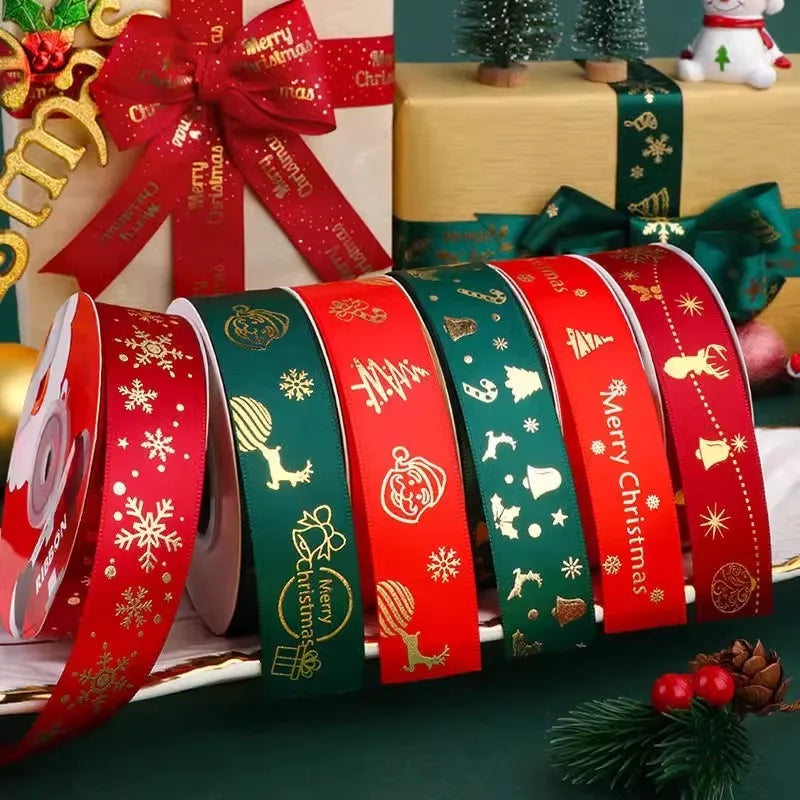 5m Christmas Ribbon – Gift Wrap, Tree & Holiday Décor Christmas Craft Ribbon Babs