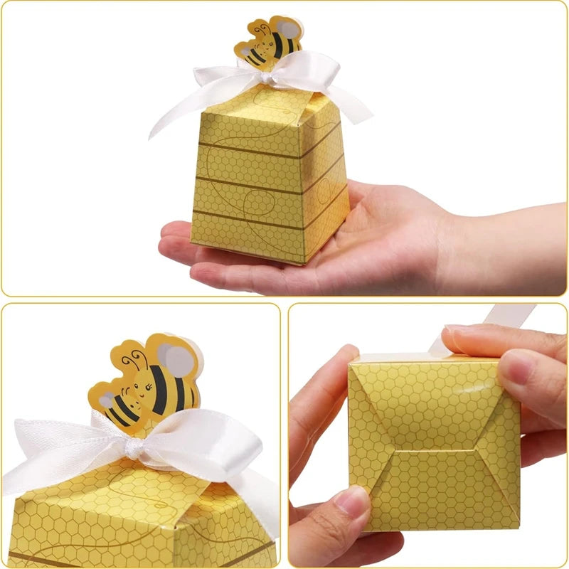 Little Bee Candy Gift Boxes with Ribbon | 10/20 Pcs Party Favors Party Favor Boxes Babs