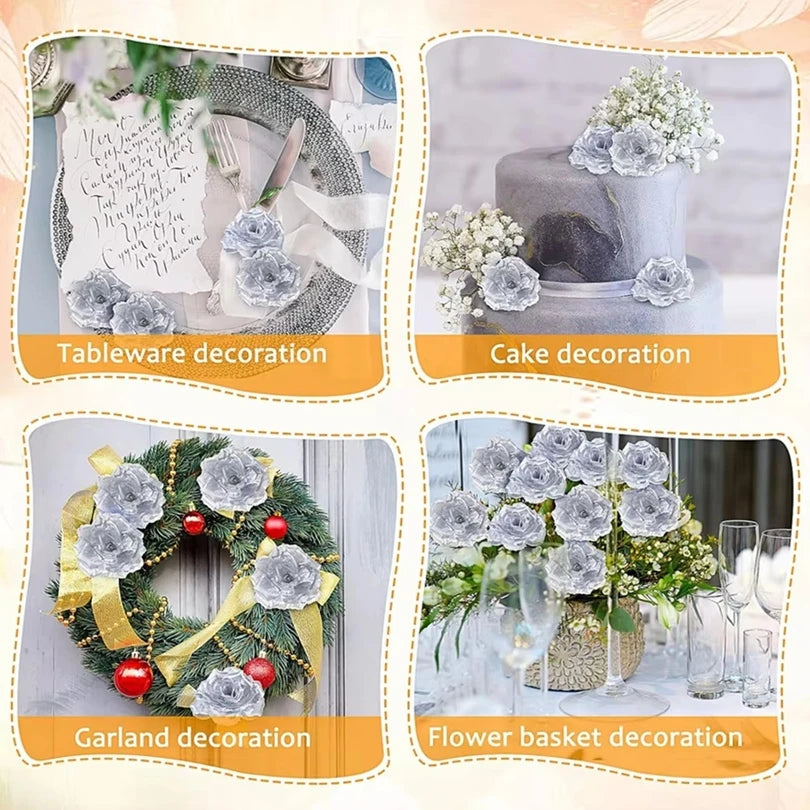 Artificial Silk Rose Heads 20/40pcs – Wedding & Home Decor Artificial Flower Heads Babs