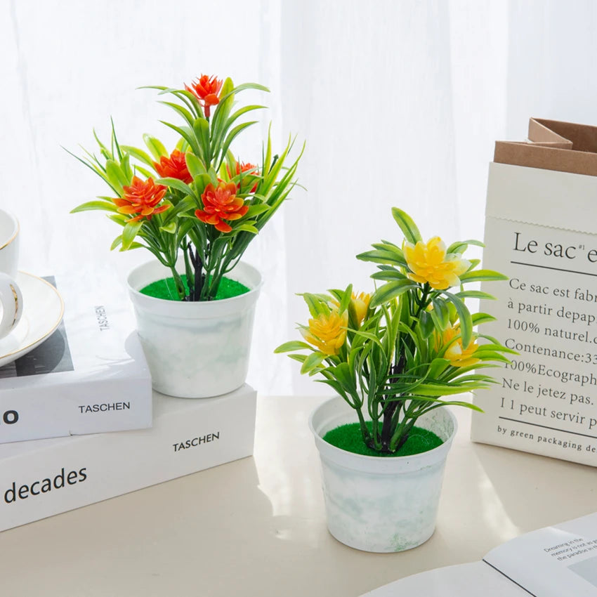 Mini Artificial Flower Bonsai – Potted Home & Wedding Décor Artificial Flower Bonsai Babs