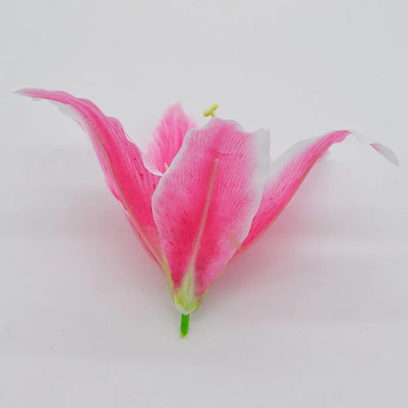 10pcs Silk Lily Artificial Flower Heads 18cm – Wedding & DIY Décor Artificial Flower Heads Babs