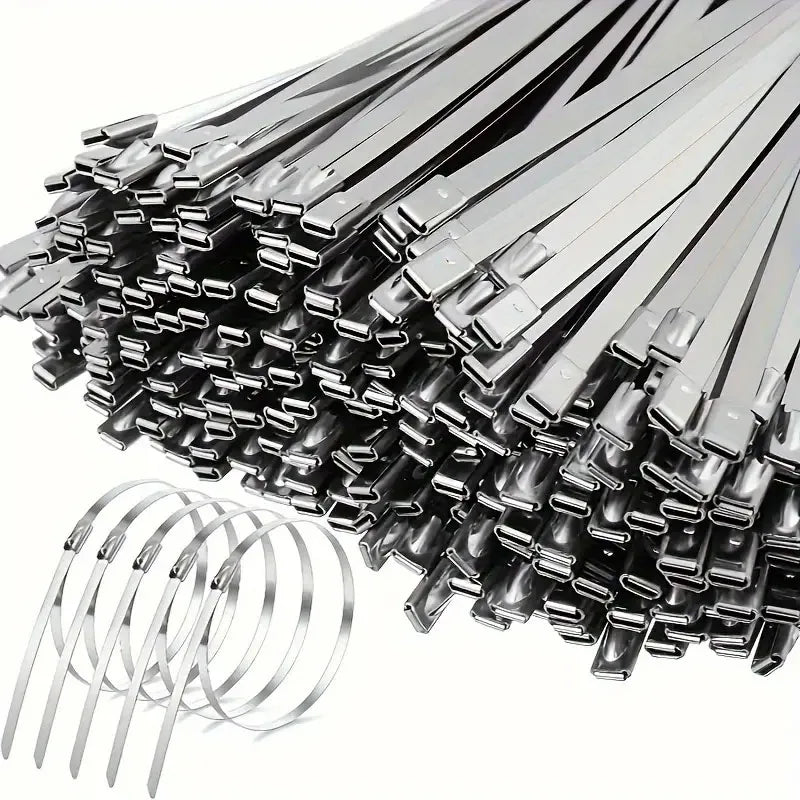 Heavy Duty Stainless Steel Zip Ties – Self-Locking Cable Straps Metal Cable Ties Babs