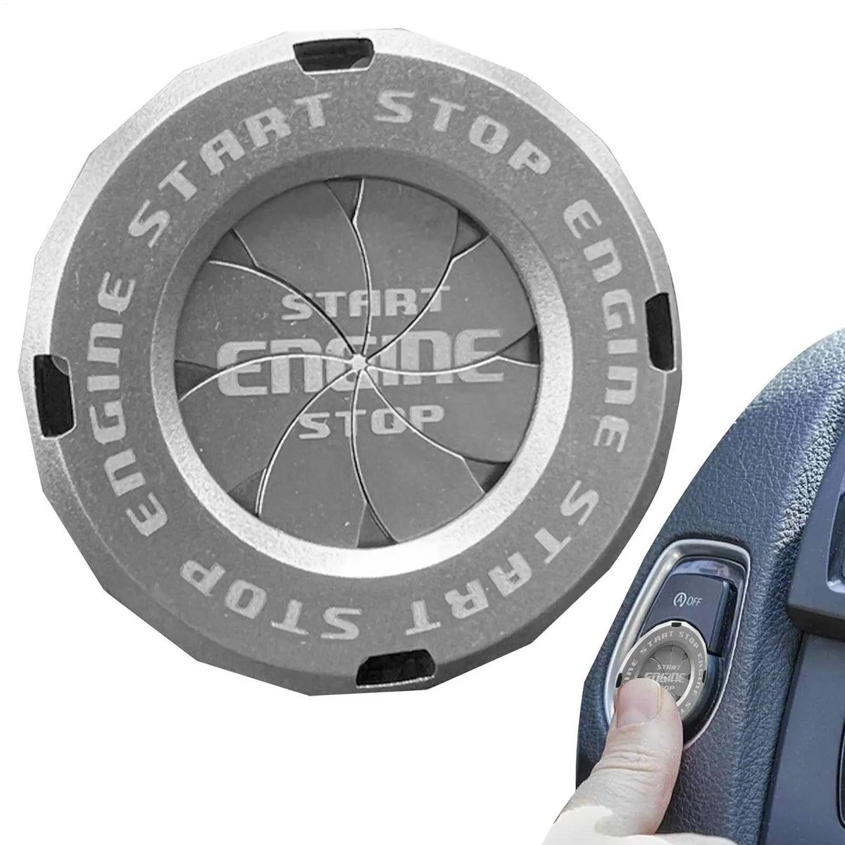 Car Engine Start Stop Button Rotatable Protective Cover Cap Car Interior Accessory Babs