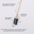 Natural Black Tourmaline Raw Stone DIY Necklace Pendant Raw Stone Pendant Babs Gold 1pc
