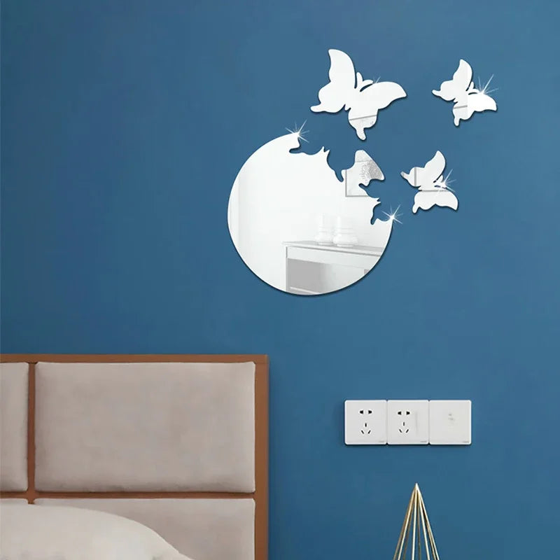 Butterfly 3D Acrylic Mirror Wall Stickers – DIY Home Decor Mirror Wall Stickers Babs