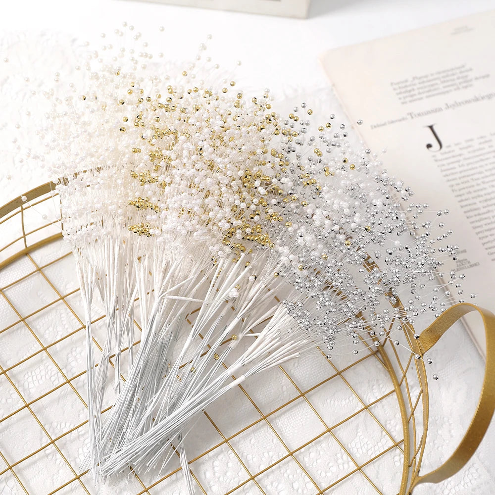 10Pcs Pearl Bridal Bouquet Wreath DIY Party Decoration Set Party Floral Decor Babs