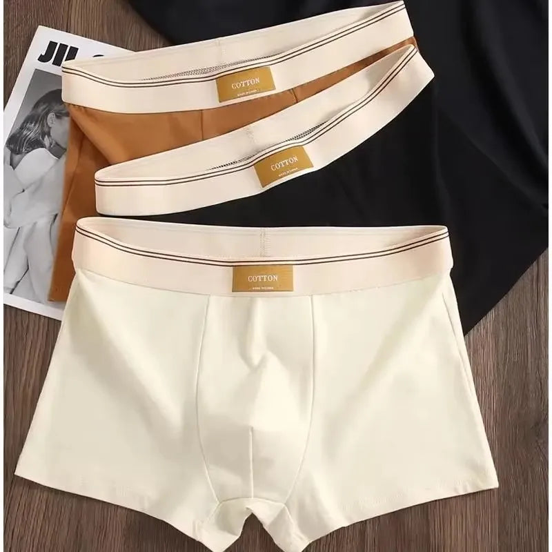 3-Pack Men's Cotton Boxer Shorts – Breathable Solid Underwear Men's Boxer Shorts Babs