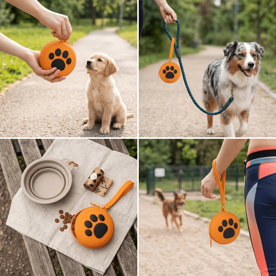 Silicone Dog Treat Pouch – Portable Waterproof Training Bag Dog Training Pouch Babs