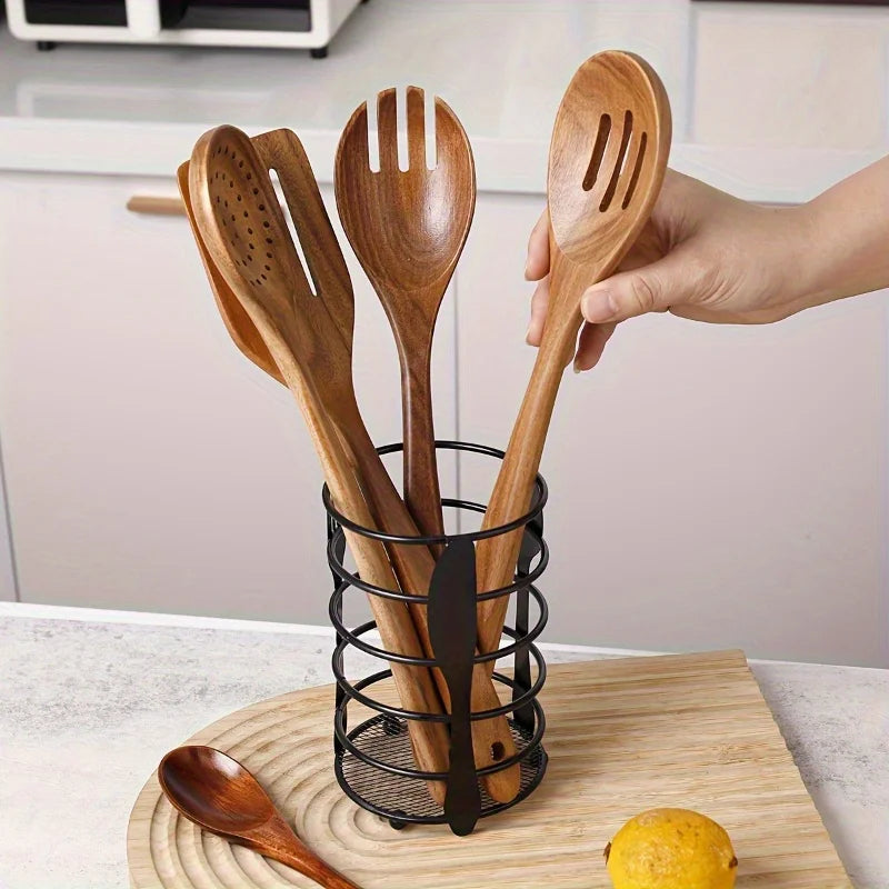 Metal Vertical Utensil Drain Rack | Kitchen Cutlery Holder Utensil Drain Rack Babs