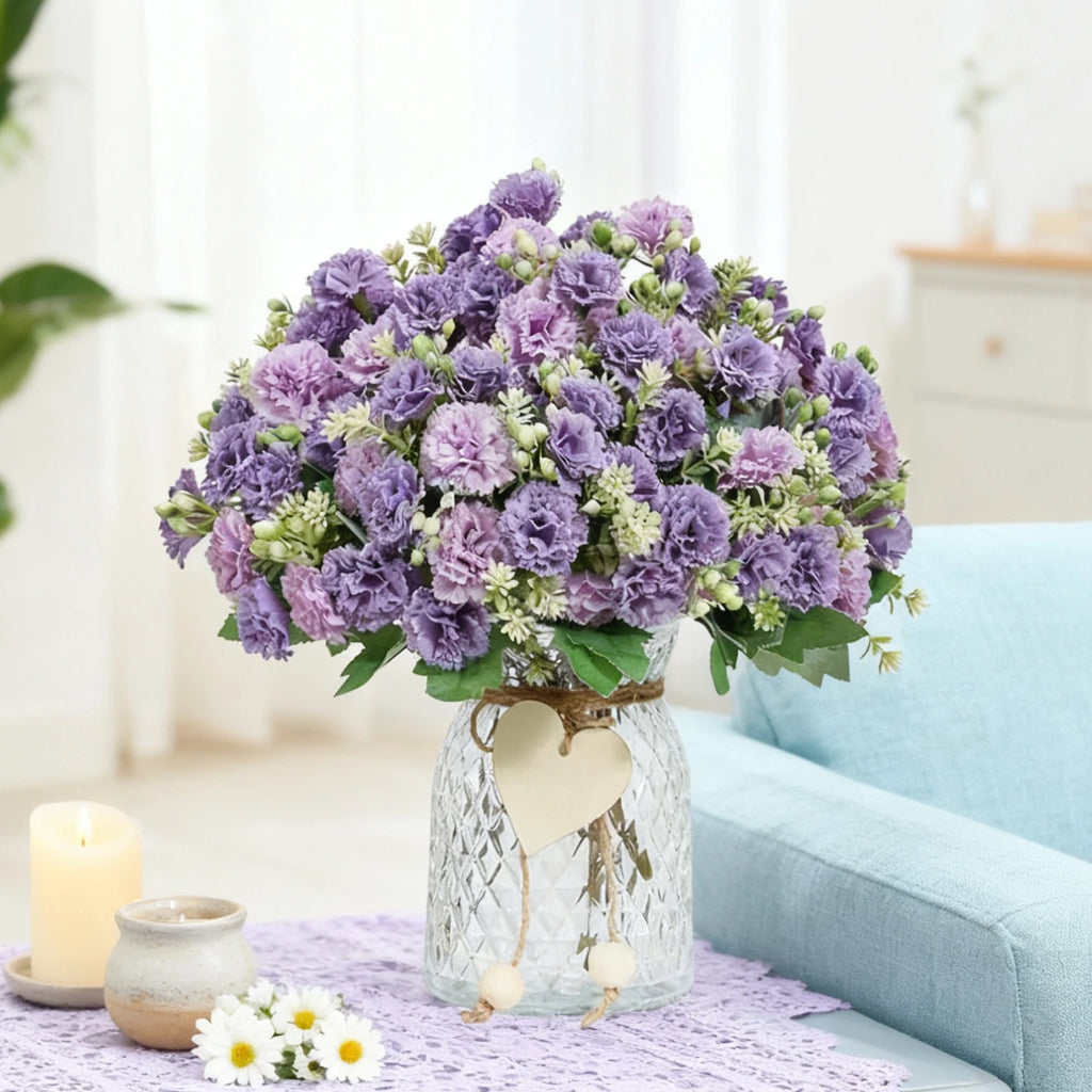 Artificial Silk Carnation Bouquet – Wedding & Home Décor Artificial Silk Flowers Babs