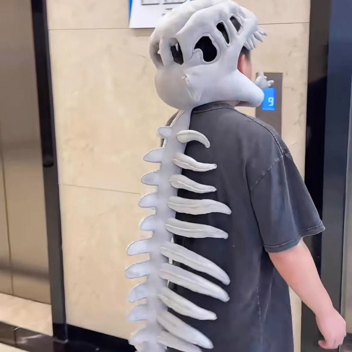 Wearable Dinosaur Skeleton Plush Cape 90/120CM Halloween Costume Halloween Costume Cape Babs