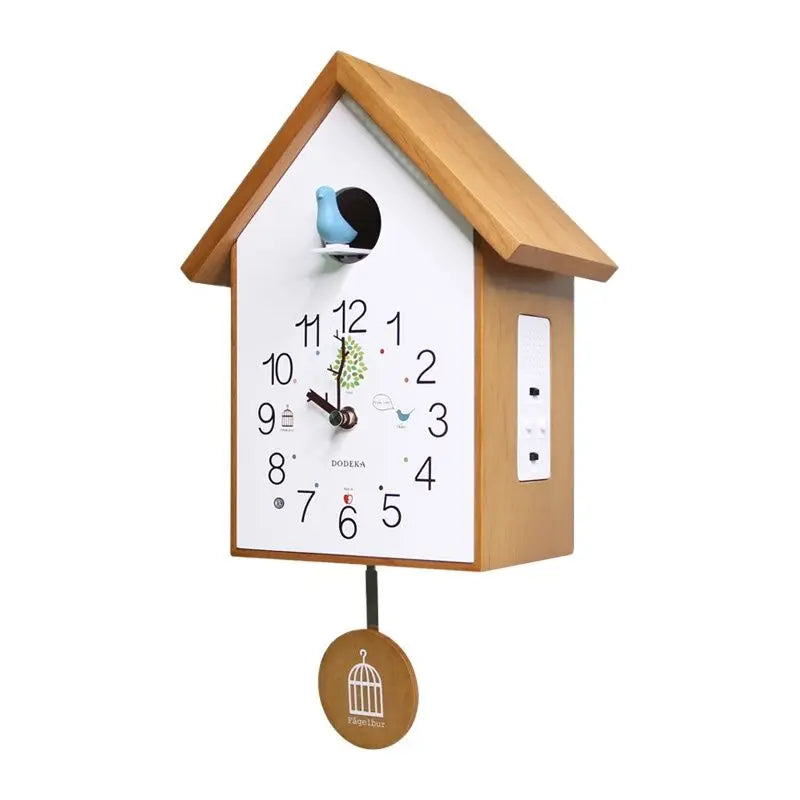 European 3D Cuckoo Pendulum Wood Wall Clock – Silent Quartz Pendulum Wall Clock Babs