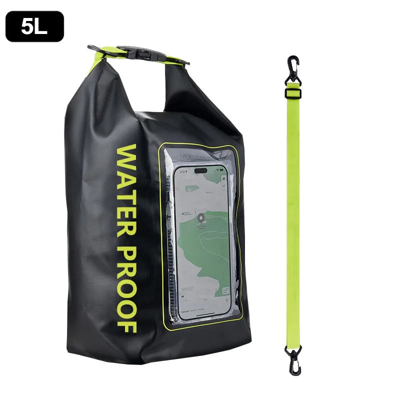 Waterproof Dry Bag 2L 5L PVC Touch Screen Outdoor Backpack Waterproof Dry Bag Babs 5L BG