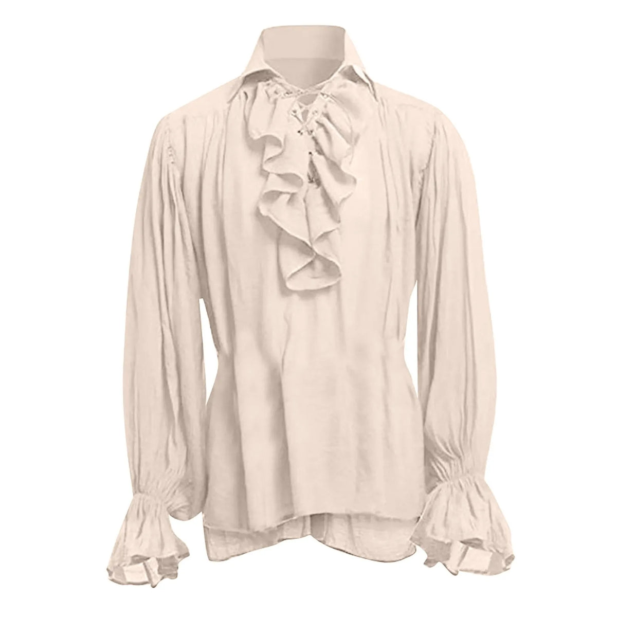 Men's Gothic Pirate Lace-Up Shirt – Medieval Poet Blouse Costume Shirt Babs