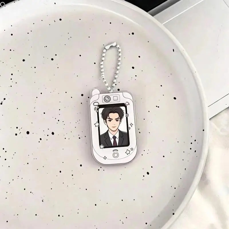 Camera-Shaped Acrylic Photocard Holder with Coil Lanyard Photocard Holder Babs A6