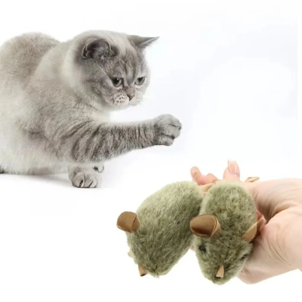 Interactive Squeaky Mouse Cat Toy – Plush & Bite-Resistant Cat Plush Toy Babs