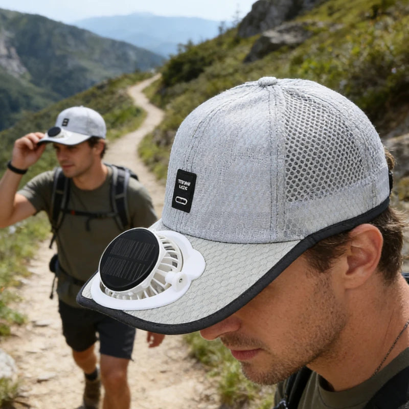Solar Fan Baseball Cap – Built-In Cooling Fan for Outdoors Solar Fan Hat Babs