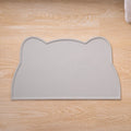 Silicone Pet Bowl Mat – Non-Slip, Waterproof Feeding Pad for Cats & Dogs Pet Feeding Mat Babs Grey