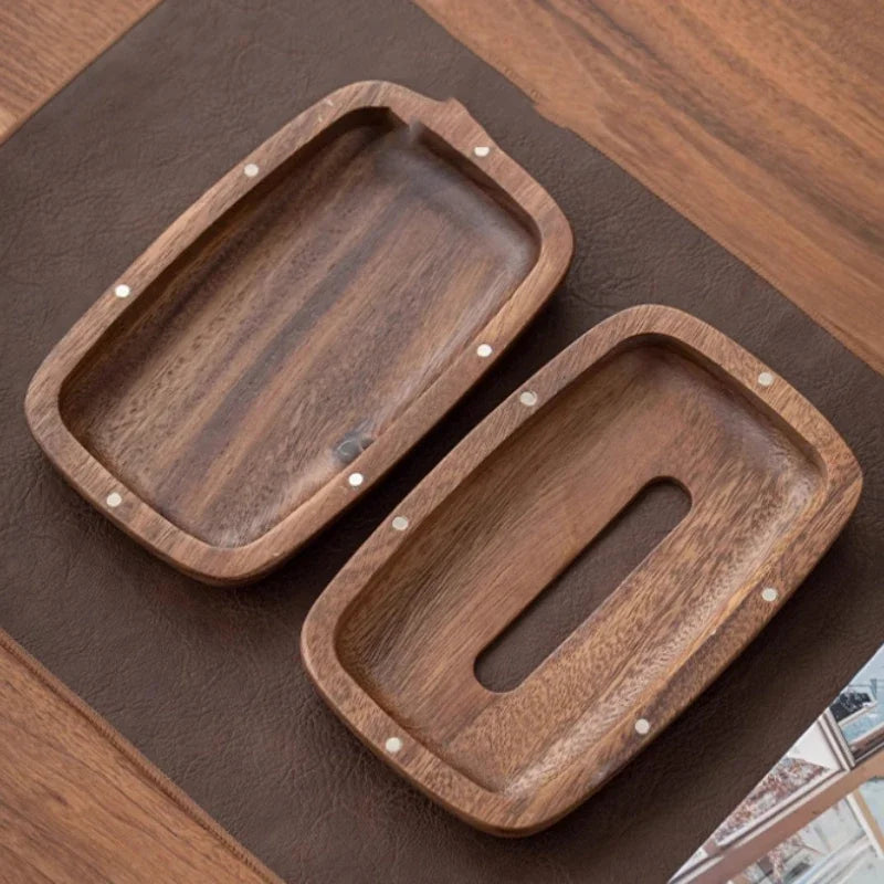 Luxury Walnut Wood Tissue Box – Modern Napkin Organizer Wood Tissue Box Babs