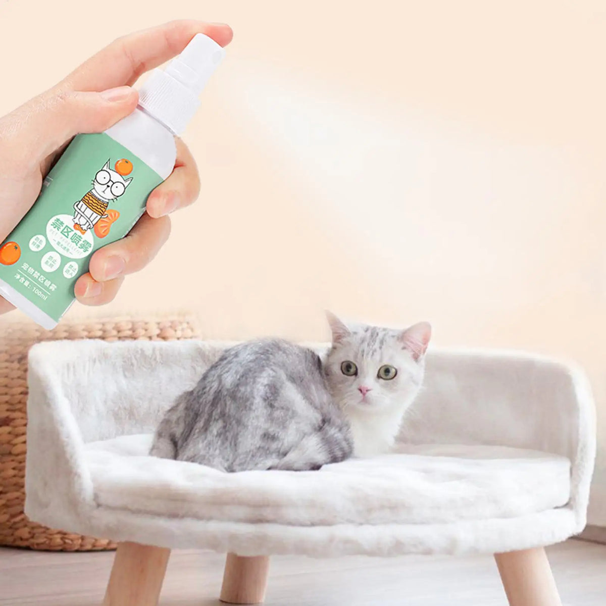 Cat Scratch Deterrent Spray 100ml – Natural Citrus Formula Cat Deterrent Spray Babs