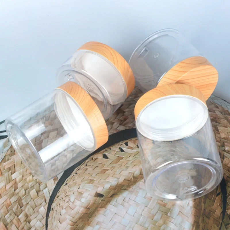 Clear Plastic Cosmetic Jars with Lids – Travel Storage Set Cosmetic Storage Jars Babs