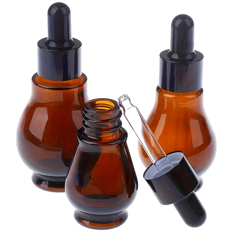 10 Amber Glass Dropper Bottles – UV-Proof Essential Oil Set Glass Dropper Bottles Babs