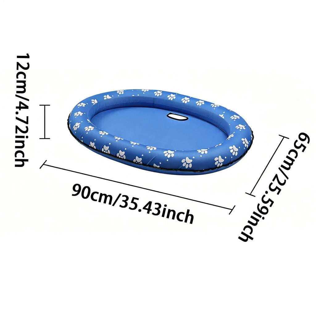 Inflatable Dog Pool Float – Foldable PVC Pet Floating Raft Dog Pool Float Babs