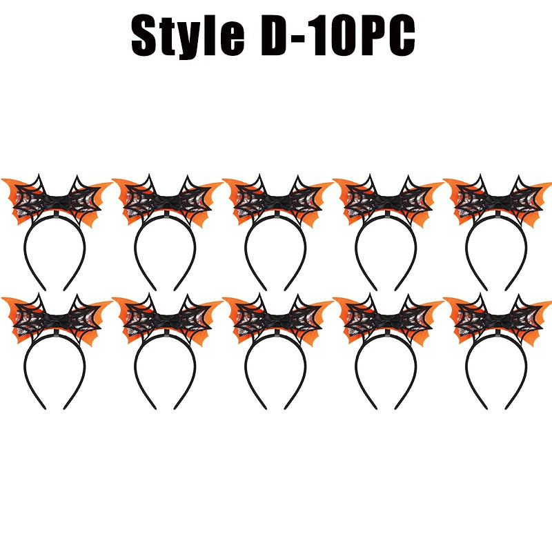 Halloween Spider Web Headband – Costume Hair Hoop Accessory Costume Headband Babs Style D-10PC