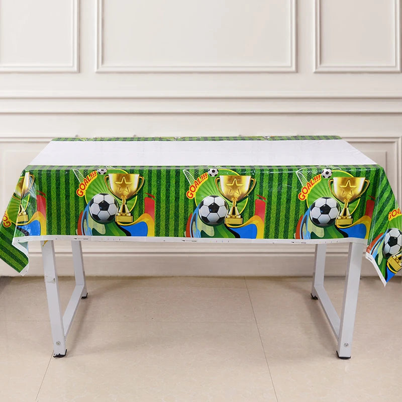 Soccer Party Disposable Tablecloth | Football Birthday Table Cover Disposable Tablecloth Babs