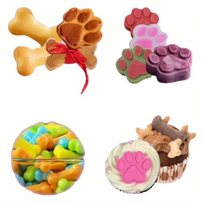 14-Grid Silicone Mold – Dog Bone & Cat Paw Baking Ice Tray Silicone Baking Mold Babs