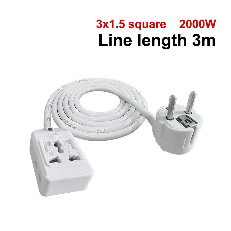 Schuko Power Strip 3-Outlet 7-Hole Multi-Standard Mini Socket Multi-Standard Power Strip Babs 300CM