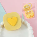 Heart Contact Lens Case with Mirror – Cute Travel Kit Contact Lens Case Babs YELLOW