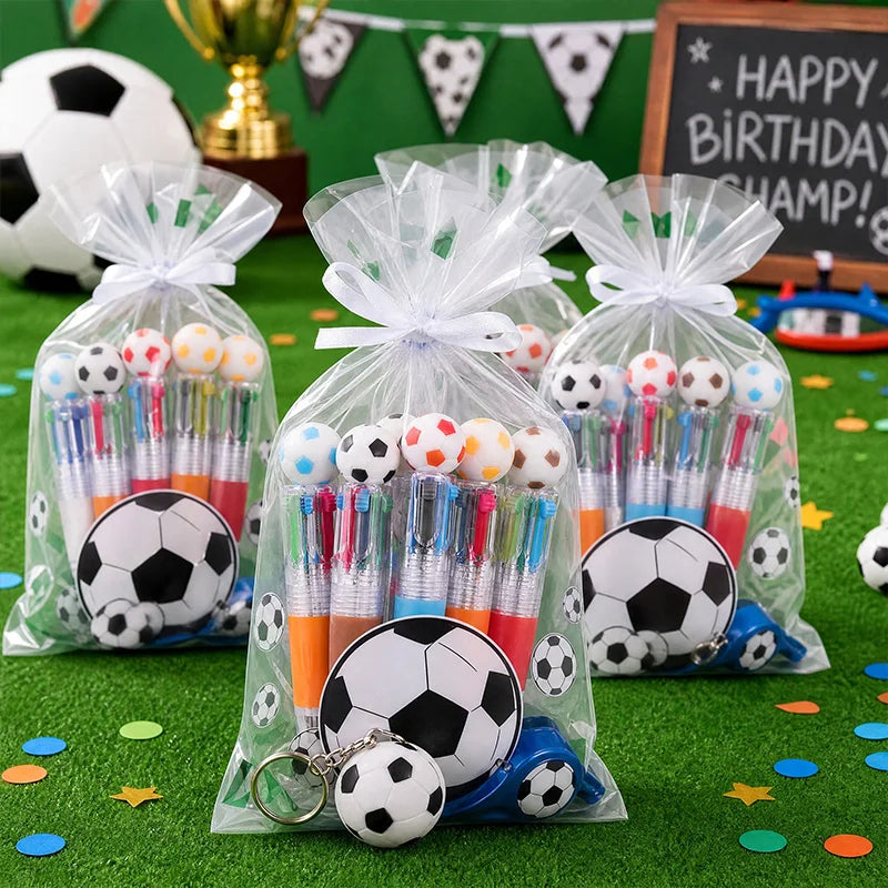 10-Pack Soccer Party Favor Pens – 4-Color Kids Ballpoint Pens Party Favor Pens Babs