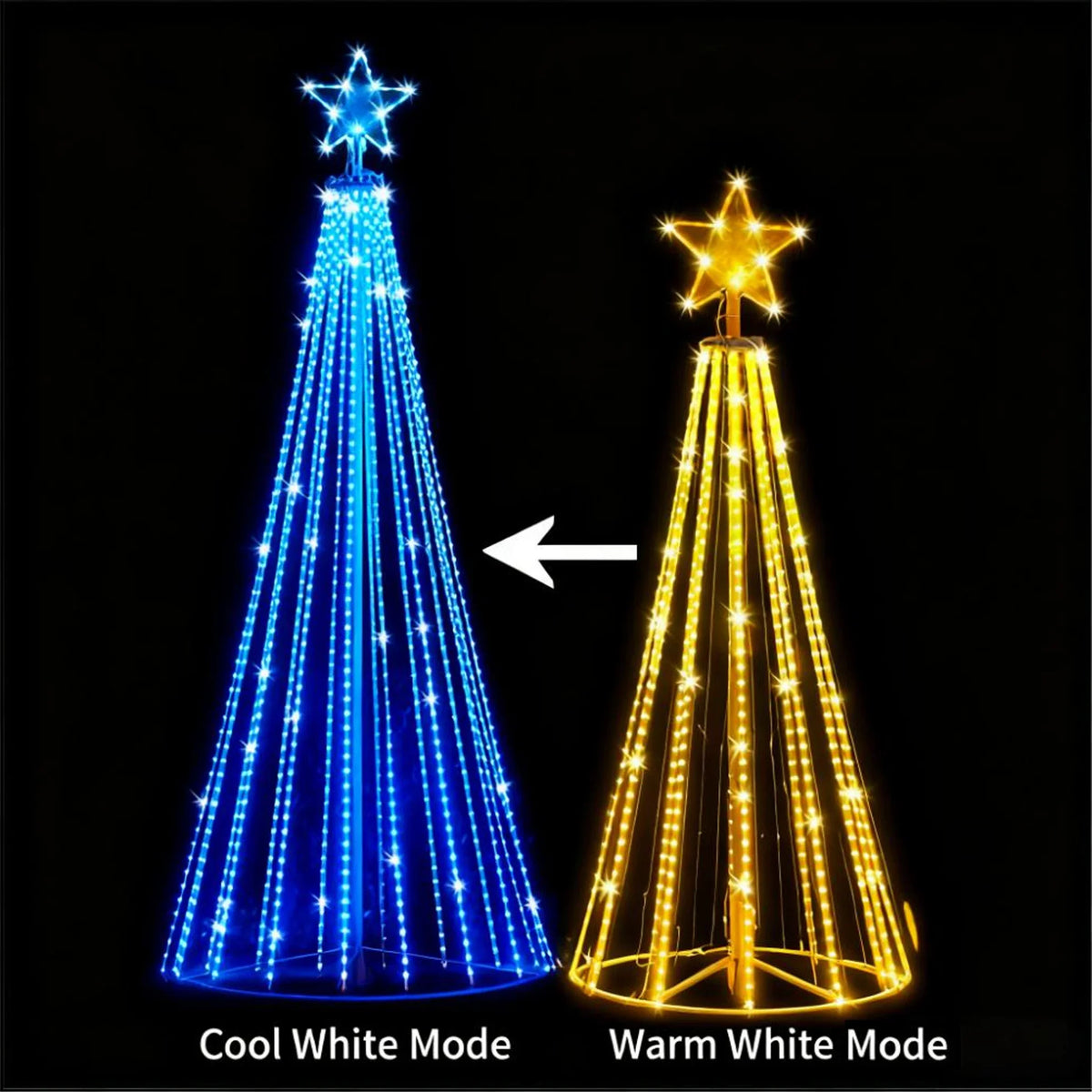 LED Cone Christmas Tree Light – Waterproof & Dimmable Xmas Decor Christmas Tree Light Babs