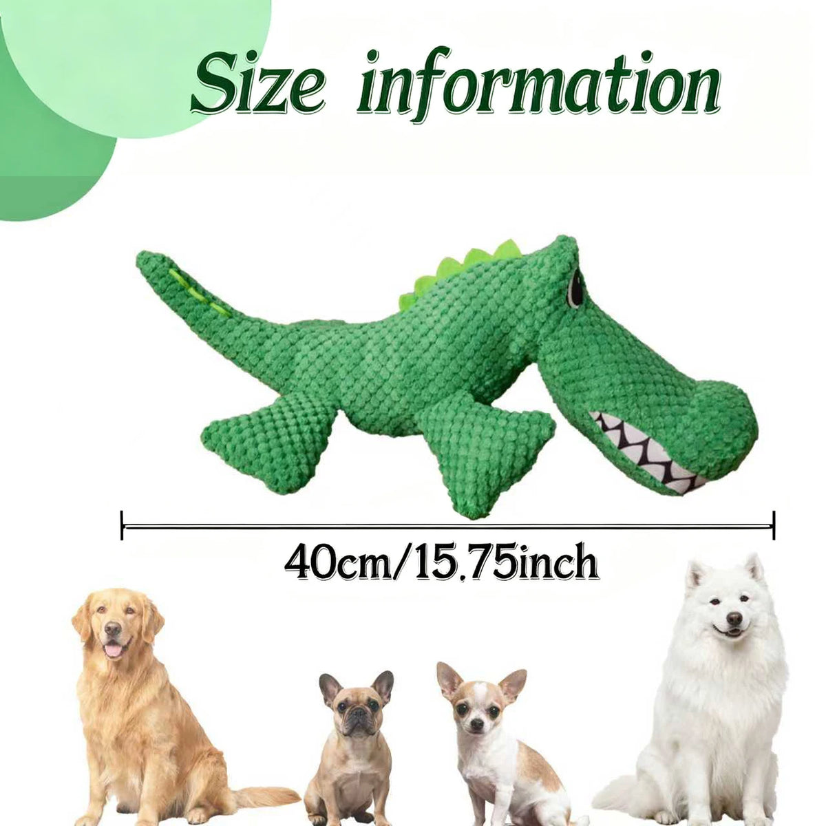 Plush Squeaky Dog Toy – Dinosaur Design for All Dog Sizes Squeaky Plush Dog Toy Babs