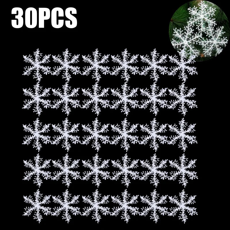 Plastic Snowflake Ornaments – Christmas Tree & Winter Decor Christmas Ornaments Babs 10Bag 18cm