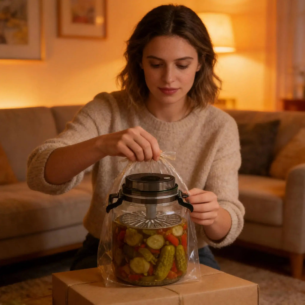 5L Airtight Pickle Fermentation Jar with Lid & Handle Fermentation Storage Jar Babs
