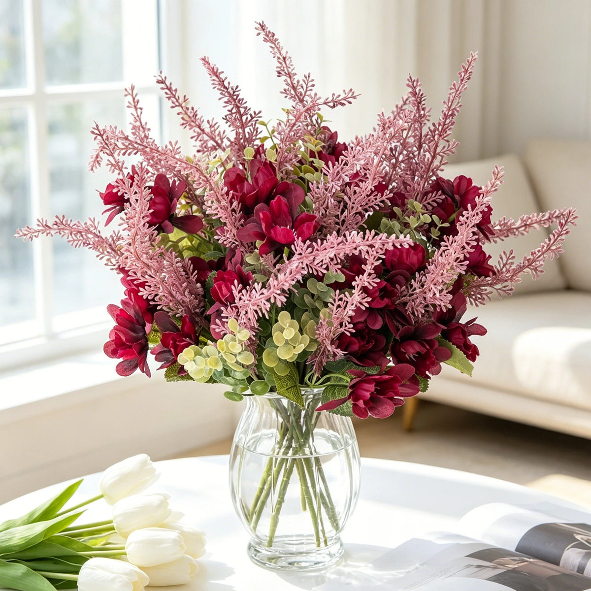 Artificial Silk Chrysanthemum Bouquet – Wedding & Home Decor Artificial Flower Bouquet Babs
