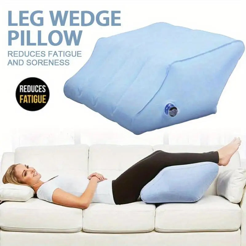 Inflatable Wedge Leg Pillow – Portable Knee & Foot Lift Cushion Inflatable Leg Pillow Babs