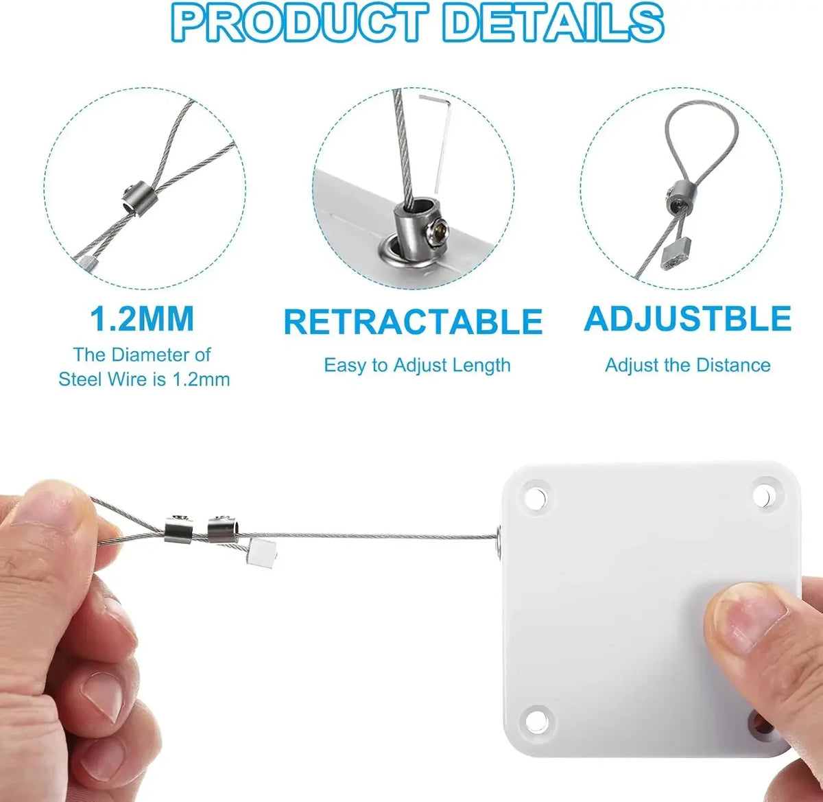 Punch-Free Automatic Door Closer – 500g–1000g Wire Rope Automatic Door Closer Babs