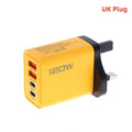 4-Port 120W USB-C Fast Charger – PD & QC 3.0 Wall Adapter USB Wall Charger Babs A5